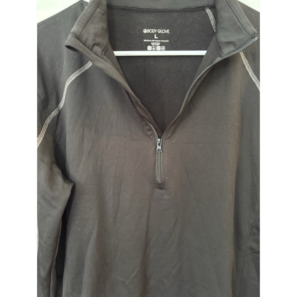 Men's fleece lined body glove 3/4 zip pullover shirt Large Outdoors Active Wear - Picture 2 of 8